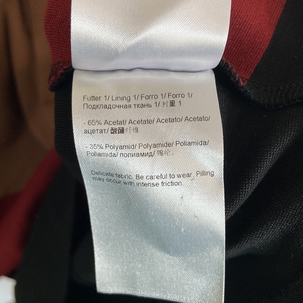 Escada Black Colorblock Pattern Midi Length Dress… - image 5